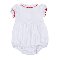  Baby Joy Girl Bubble with Red Crochet Trim - Magnolia BabyBubble