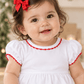 Magnolia Baby_Baby Joy Girl Christmas Bubble with Red Crochet Trim_3