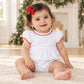 Baby Joy Girl Christmas Bubble with Red Crochet Trim
