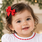 Baby Girl Classic Grosgrain Bow - Red - 2 Inch