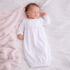 Baby Joy Gown with Pink Crochet Trim - Magnolia BabyGown