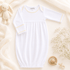 Baby Joy Gown with Yellow Crochet Trim - Magnolia BabyGown
