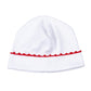 Baby Joy Hat with Red Crochet Trim - Magnolia BabyHat