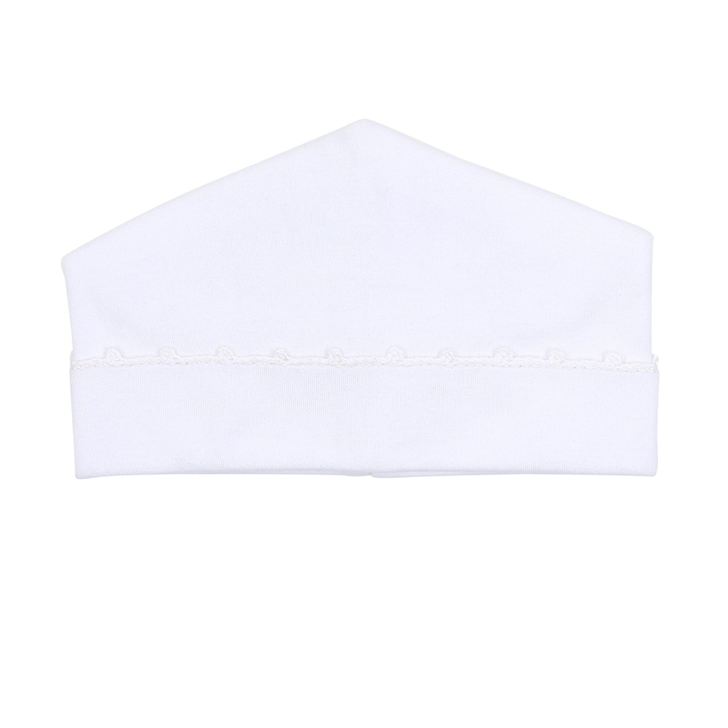 Baby Joy Hat with White Crochet Trim - Magnolia BabyHat