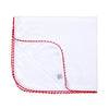 Baby Joy Receiving Blanket with Red Crochet Trim - Magnolia BabyReceiving Blanket