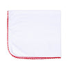 Baby Joy Receiving Blanket with Red Crochet Trim - Magnolia BabyReceiving Blanket