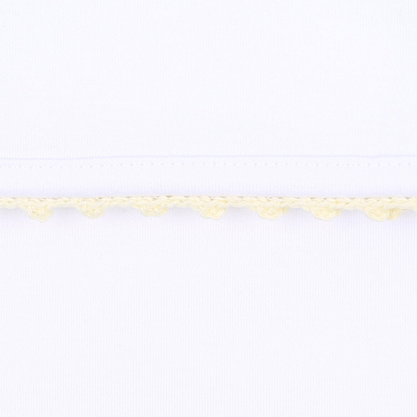 Baby Joy Receiving Blanket with Yellow Crochet Trim - Magnolia BabyReceiving Blanket