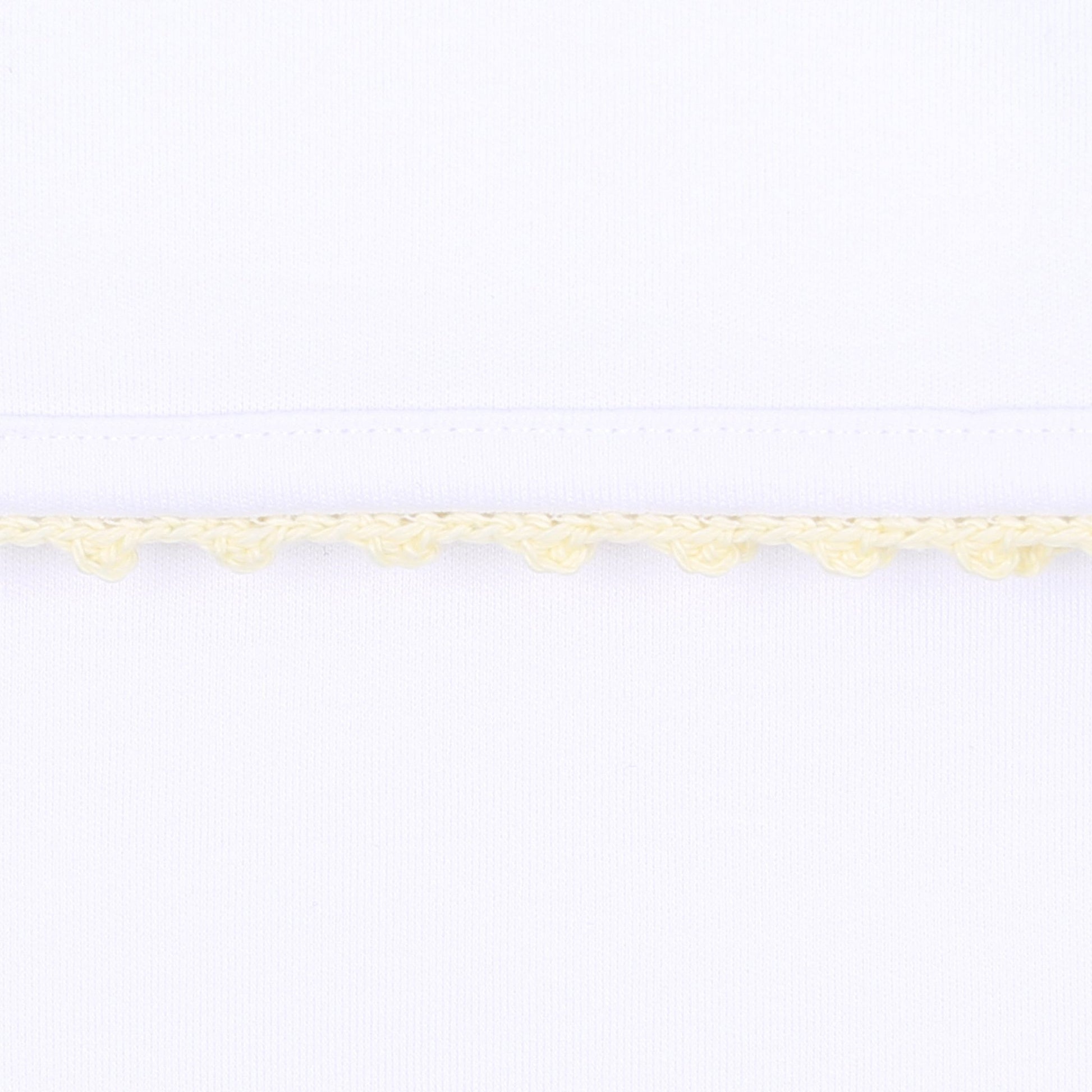 Baby Joy Receiving Blanket with Yellow Crochet Trim - Magnolia BabyReceiving Blanket