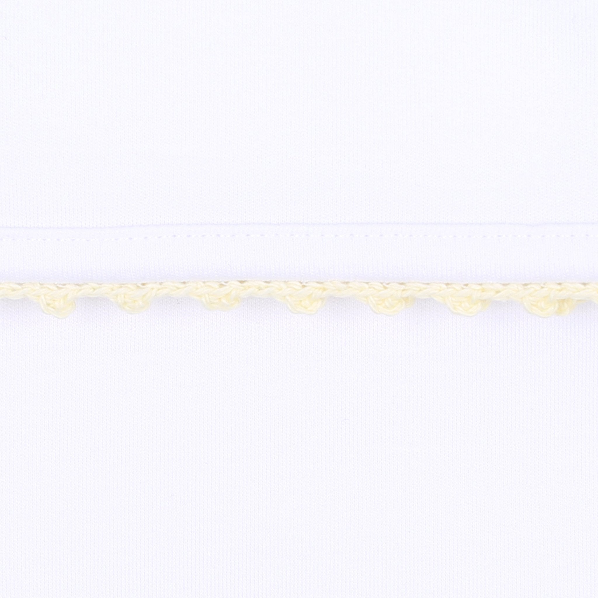 Baby Joy Receiving Blanket with Yellow Crochet Trim - Magnolia BabyReceiving Blanket