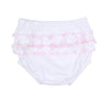 Baby Joy Ruffle Diaper Cover Set with Pink Crochet Trim - Magnolia BabyDiaper Cover