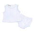 Baby Joy Sleeveless Diaper Cover Set with Light Blue Crochet Trim - Magnolia BabyDiaper Cover