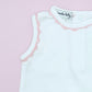 Baby Joy Sleeveless Diaper Cover Set with Pink Crochet Trim - Magnolia BabyDiaper Cover