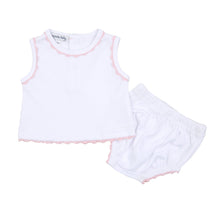  Baby Joy Sleeveless Diaper Cover Set with Pink Crochet Trim - Magnolia BabyDiaper Cover