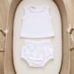 Baby Joy Sleeveless Diaper Cover Set with White Crochet Trim - Magnolia BabyDiaper Cover