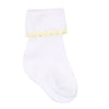 Baby Joy Socks with Yellow Crochet Trim - Magnolia BabySocks