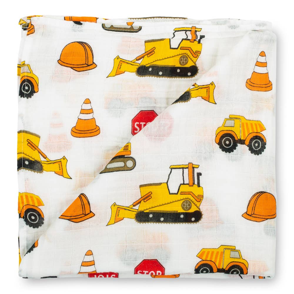 LollyBanks_Baby Muslin Swaddle Blanket 47x47 Under Construction_2