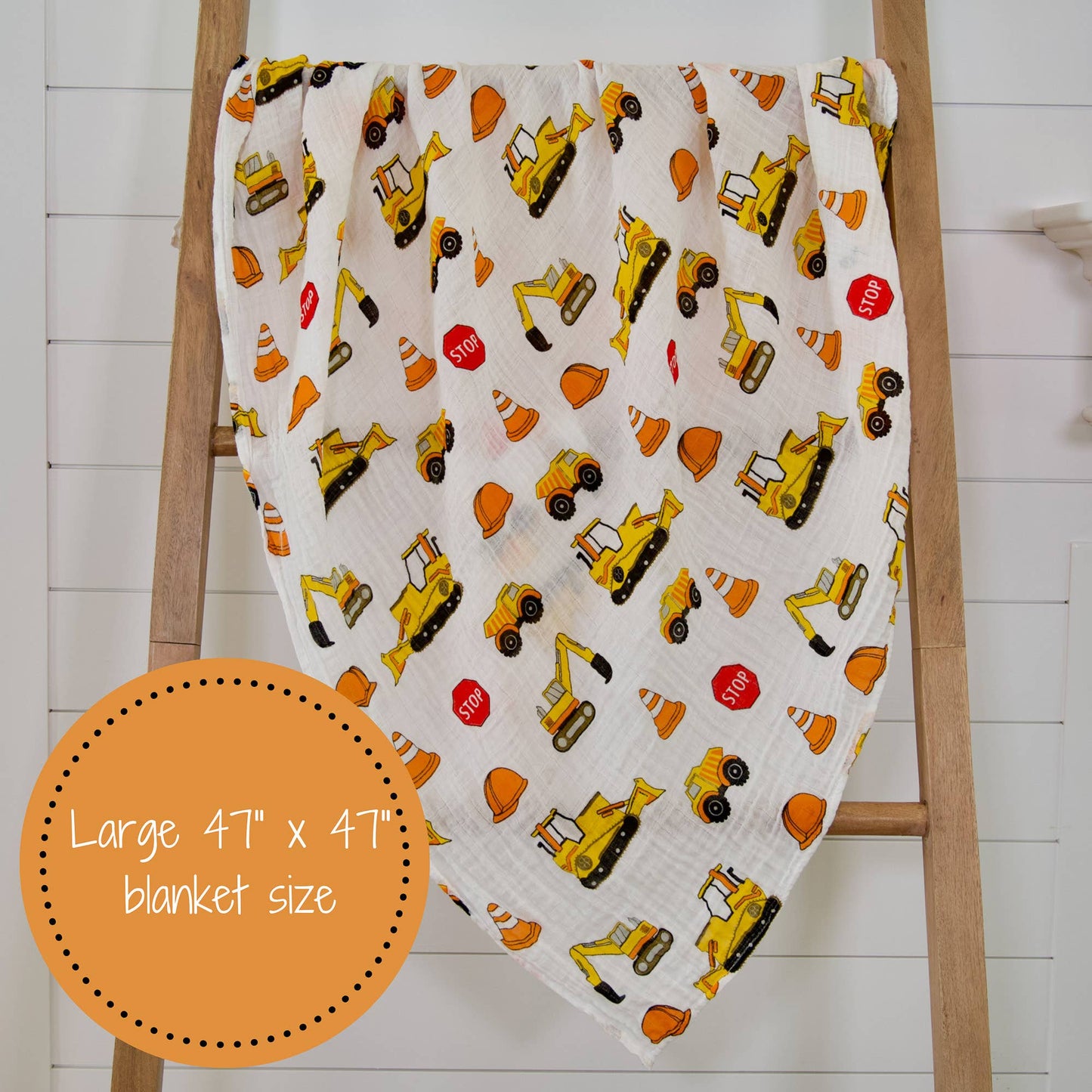 LollyBanks_Baby Muslin Swaddle Blanket 47x47 Under Construction_3