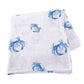 Little Hometown_Baby Muslin Swaddle Blanket - Blue Crab_4