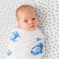 Little Hometown_Baby Muslin Swaddle Blanket - Blue Crab_3
