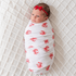 Little Hometown_Baby Muslin Swaddle Blanket - Pink Crab_1