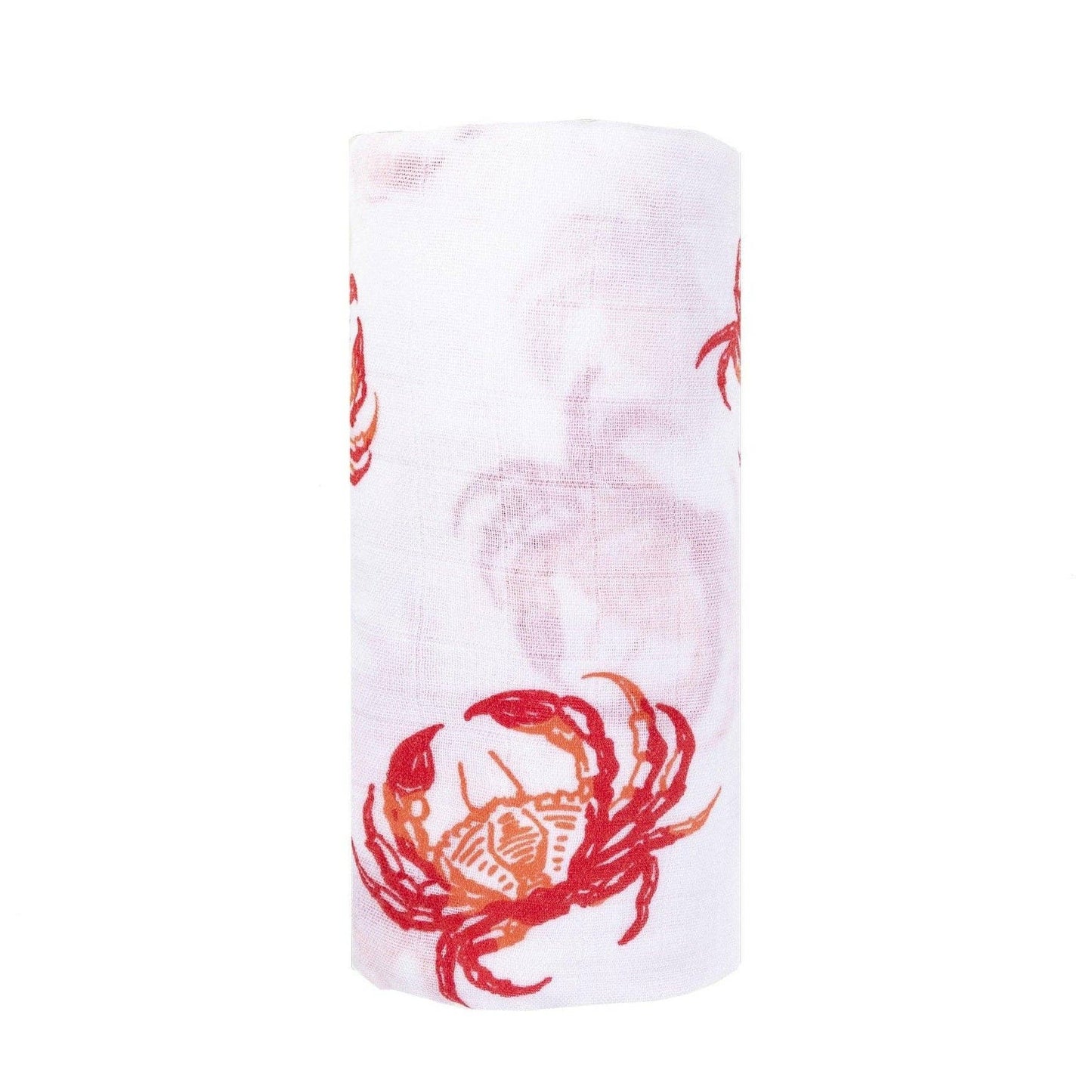 Little Hometown_Baby Muslin Swaddle Blanket - Pink Crab_5