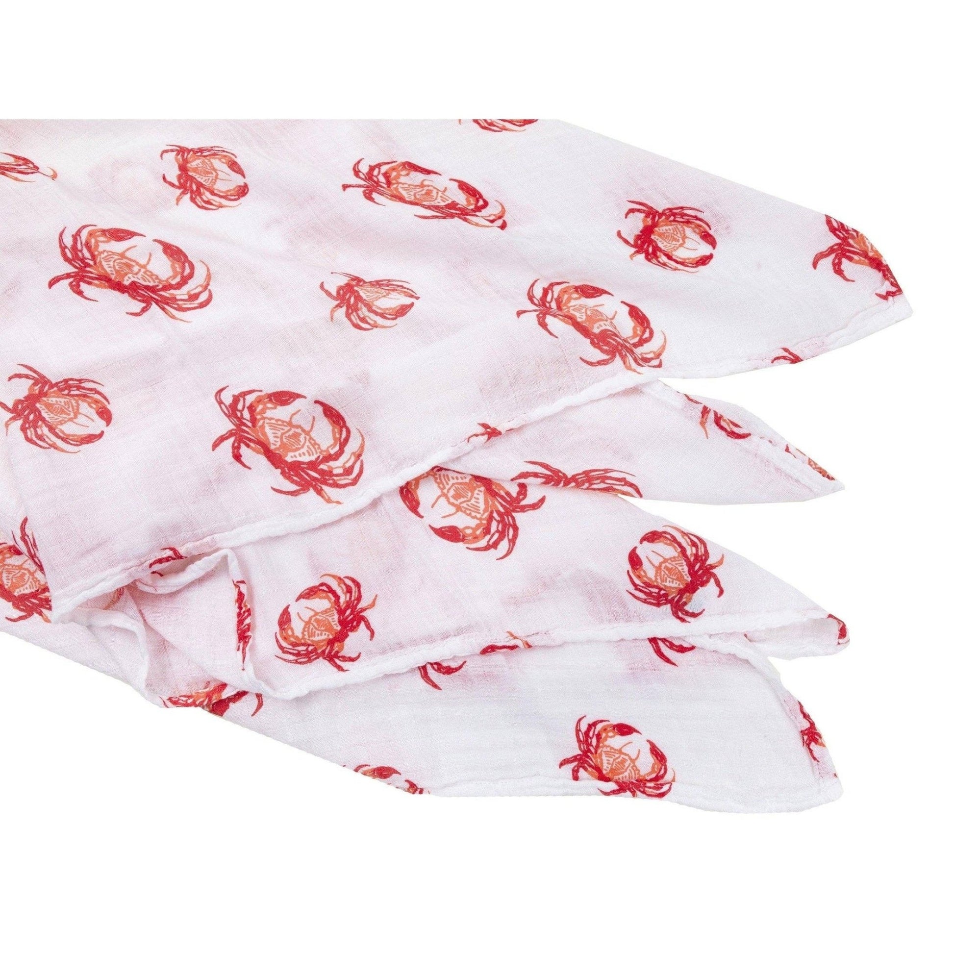 Little Hometown_Baby Muslin Swaddle Blanket - Pink Crab_6