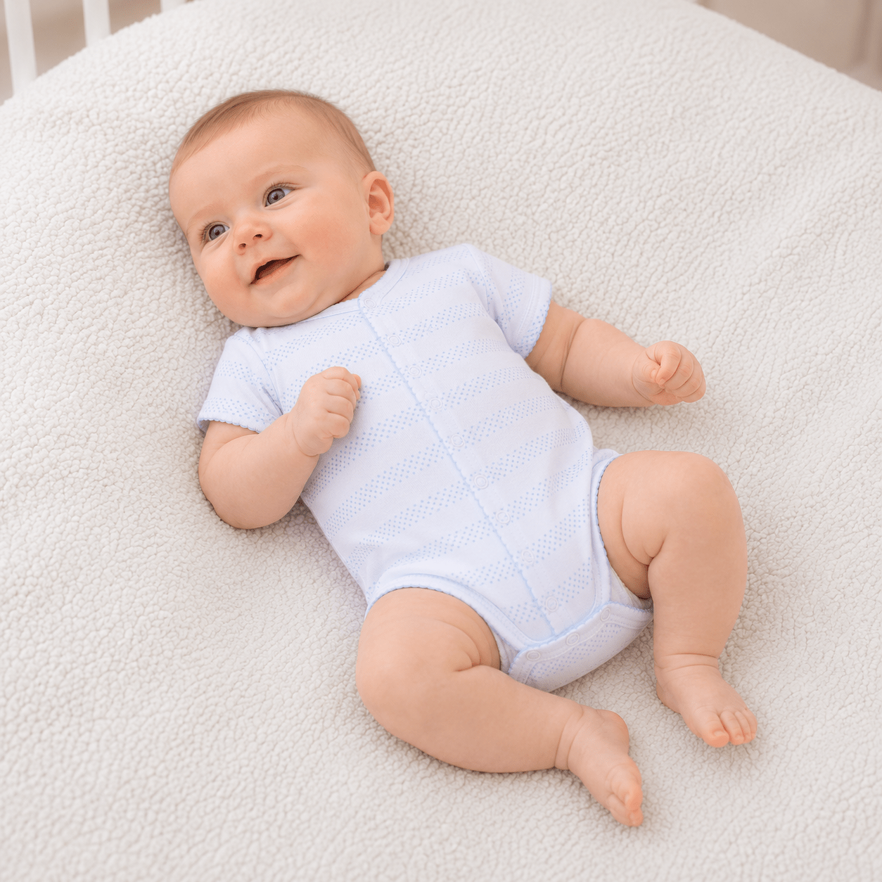 Magnolia Baby_Baby of Mine Front Snap Bodysuit - Light Blue_1
