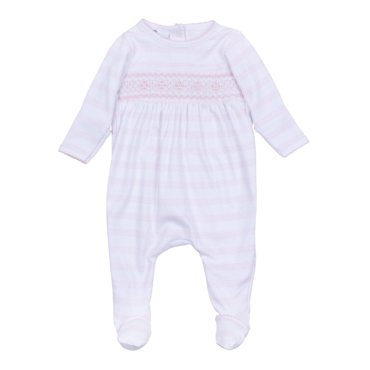 Baby of Mine Smocked Footie - Pink - Magnolia BabyFootie