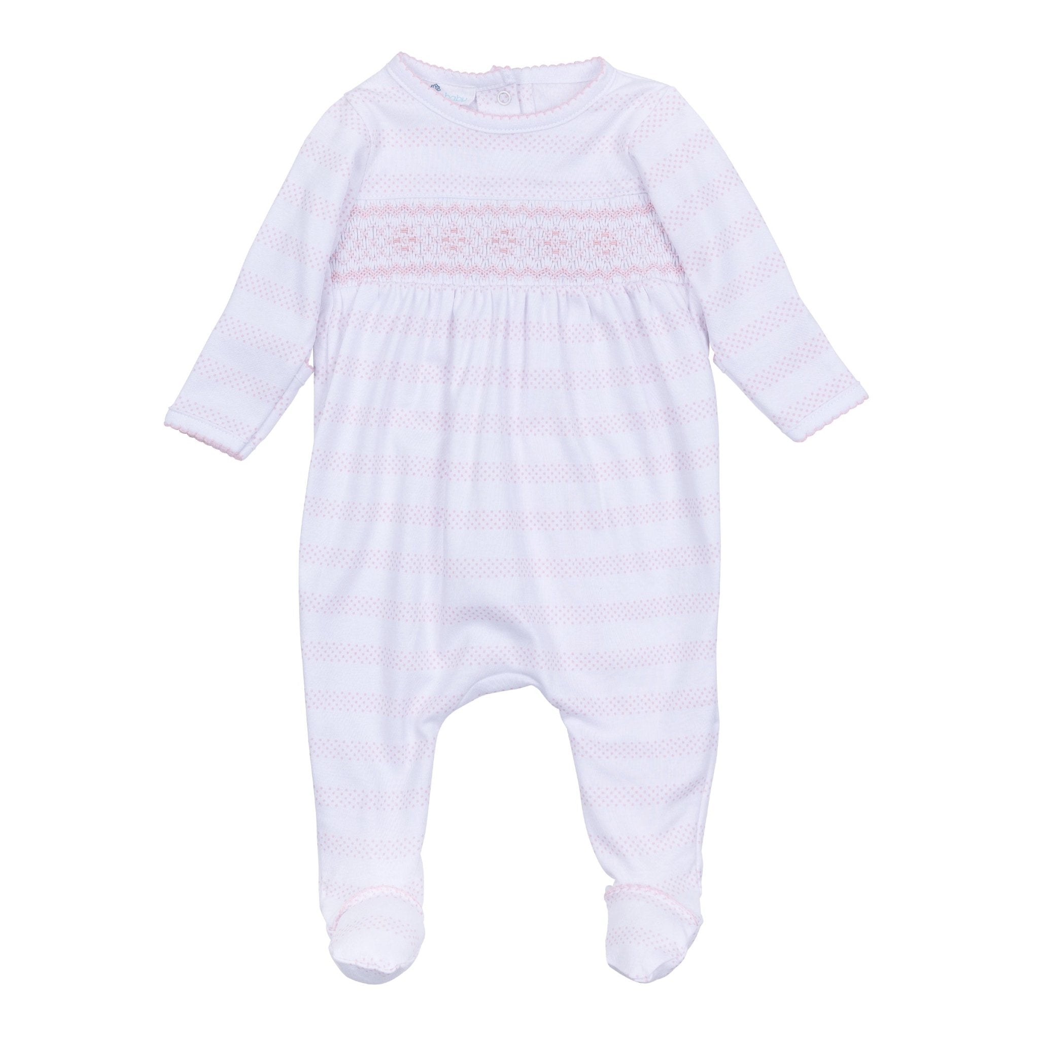 Baby of Mine Smocked Footie - Pink - Magnolia BabyFootie