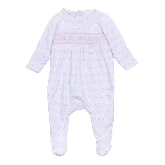 Baby of Mine Smocked Footie - Pink - Magnolia BabyFootie