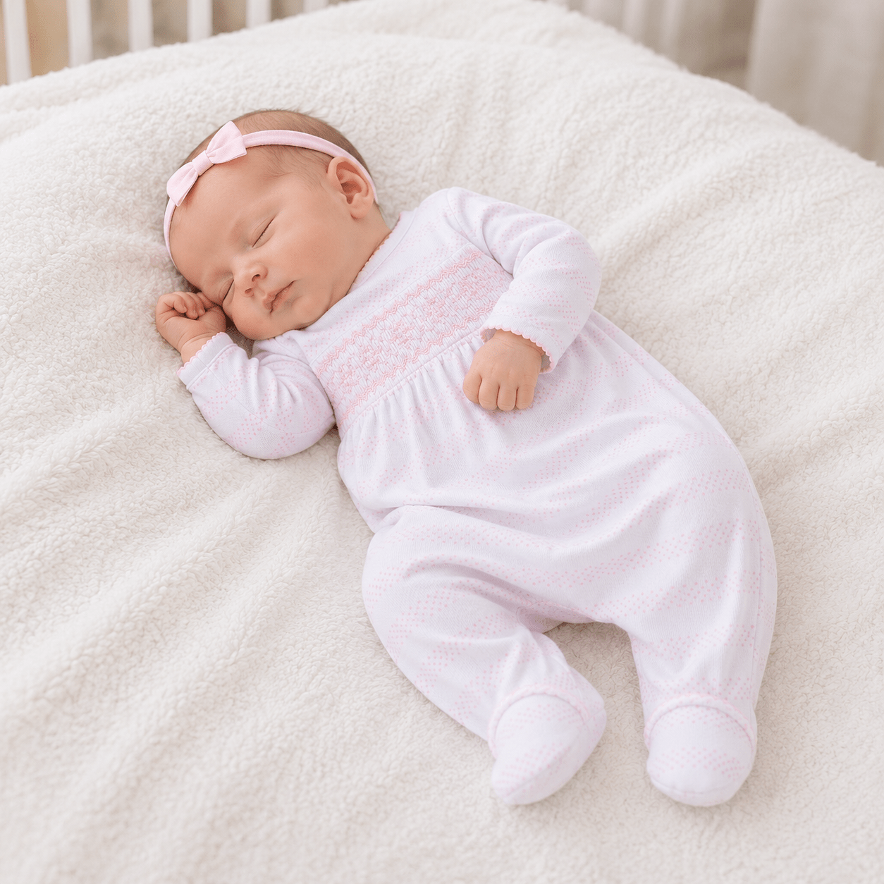 Magnolia Baby_Baby of Mine Smocked Footie - Pink_1