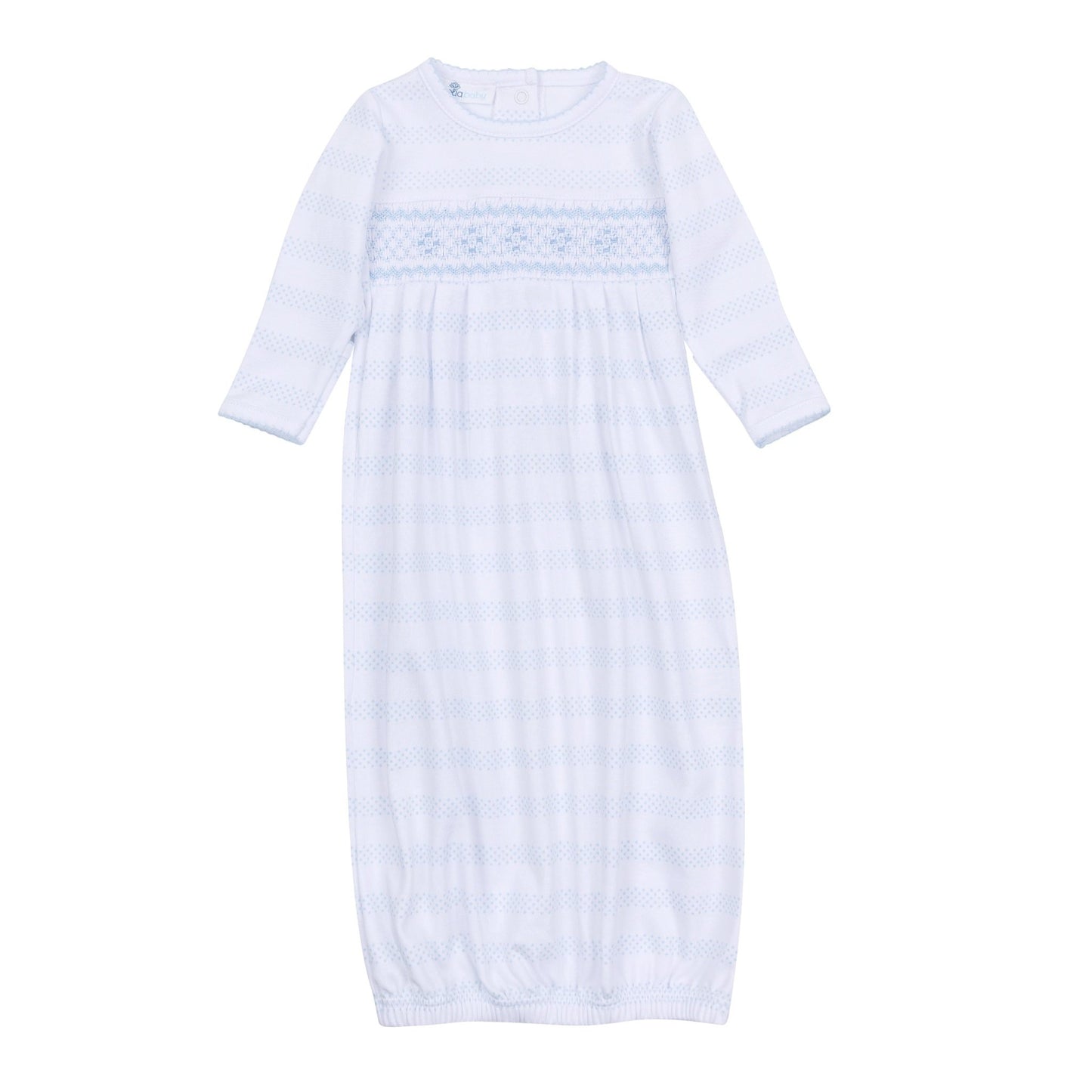Baby of Mine Smocked Gown - Light Blue - Magnolia BabyGown