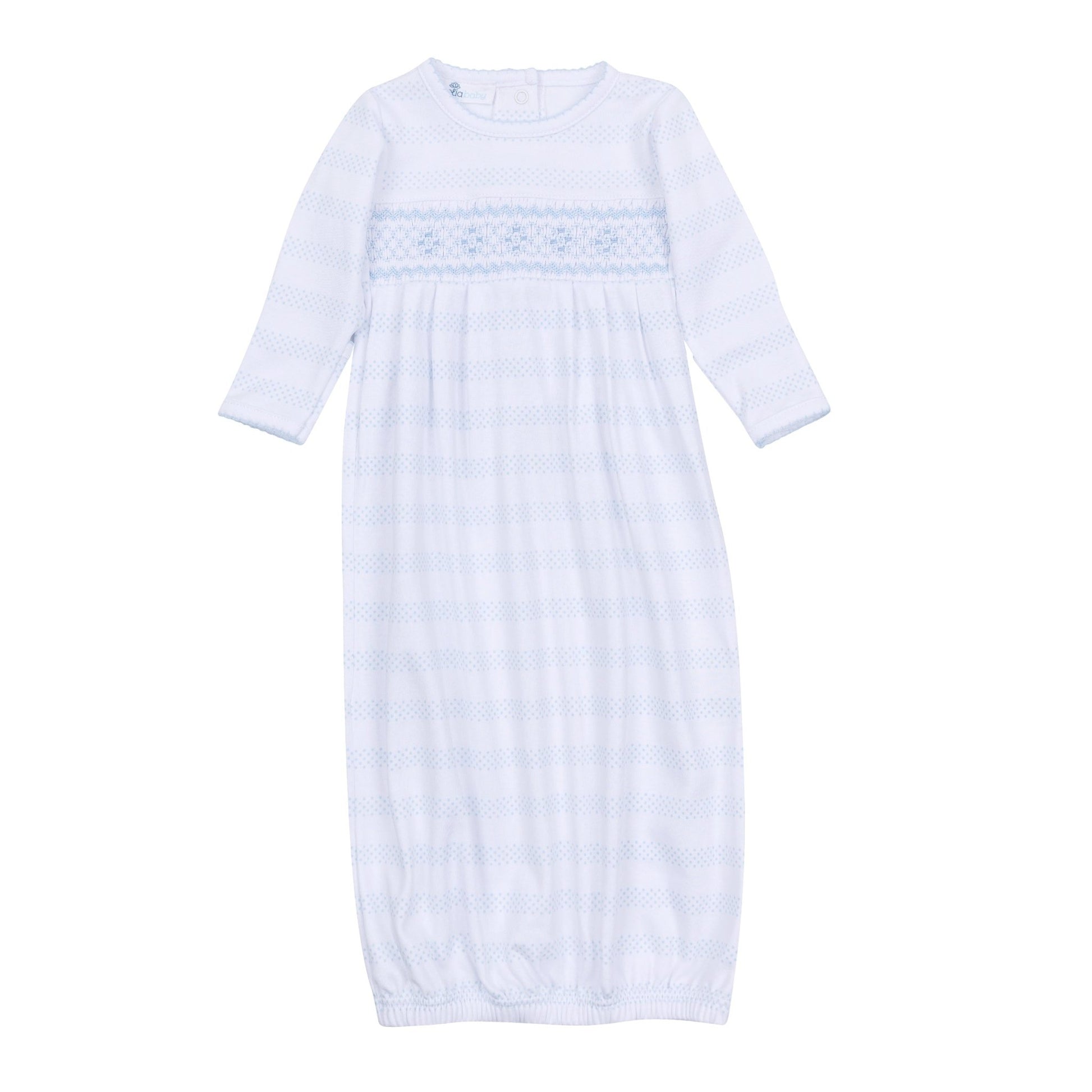 Baby of Mine Smocked Gown - Light Blue - Magnolia BabyGown