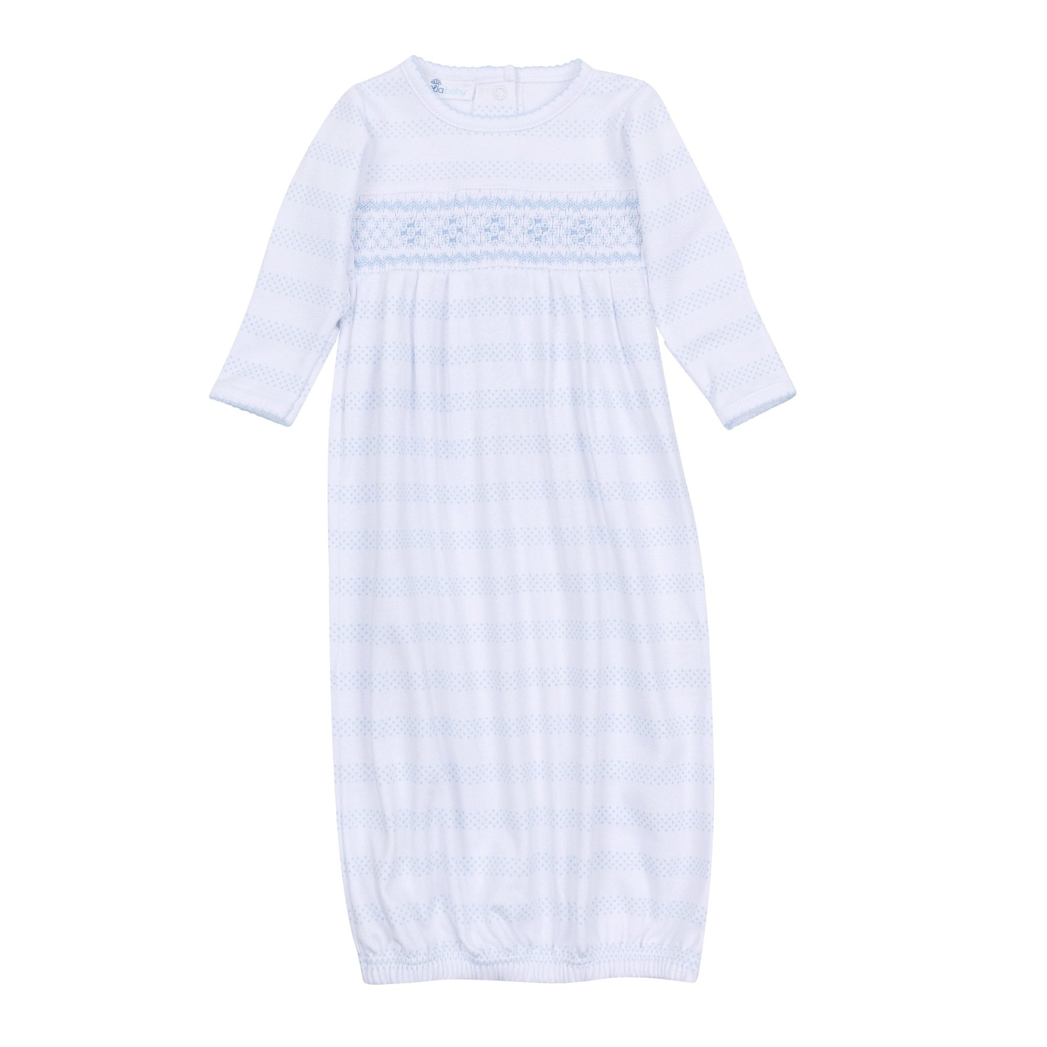 Baby of Mine Smocked Gown - Light Blue - Magnolia BabyGown