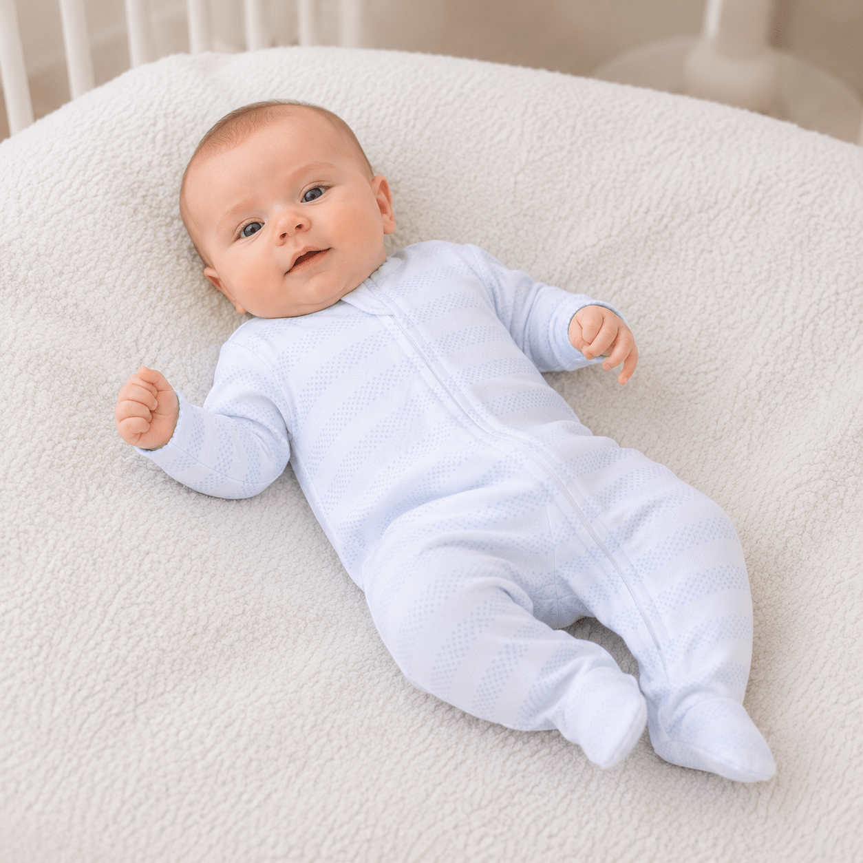 Magnolia Baby_Baby of Mine Zip Footie - Light Blue_1