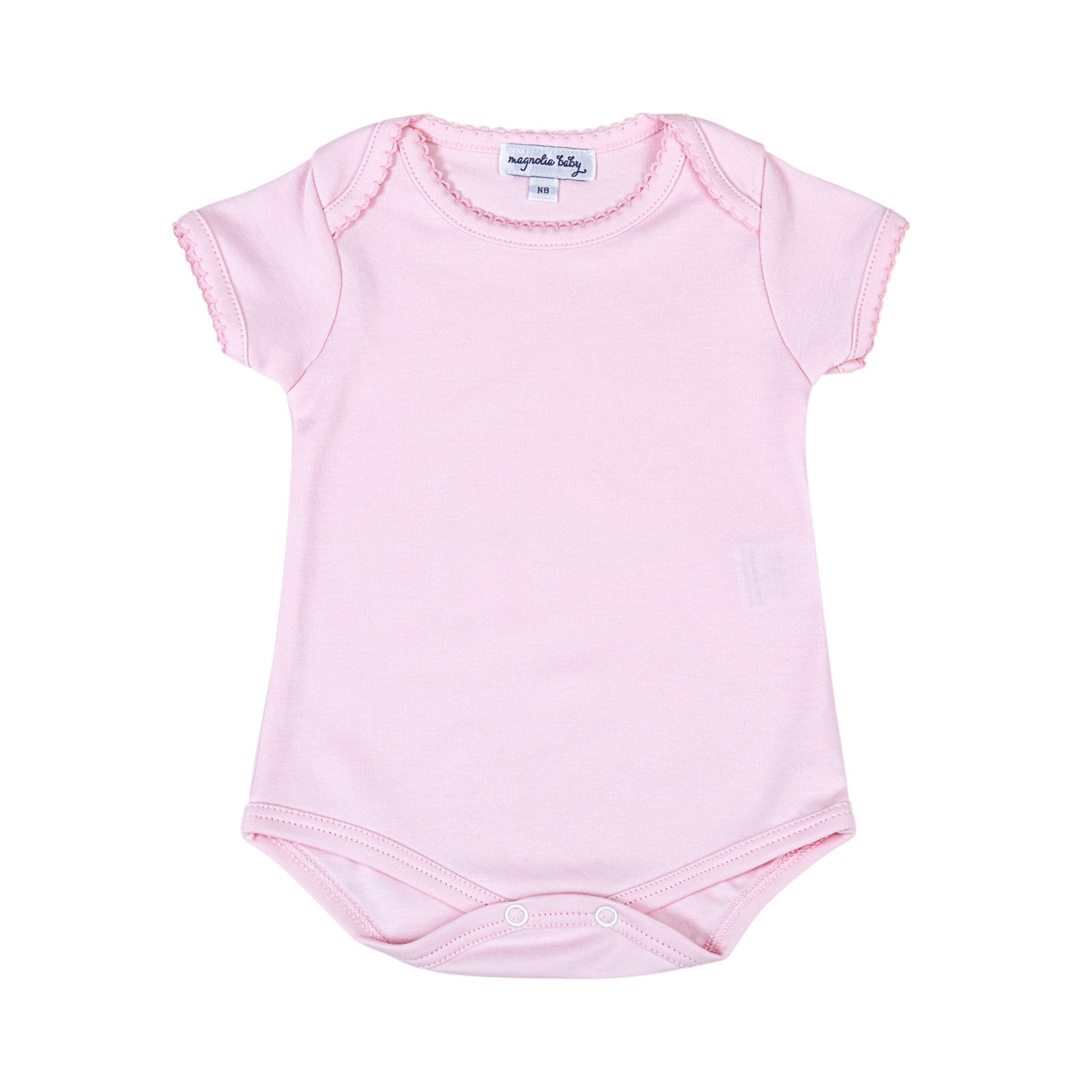 Baby Pink Short Sleeve Bodysuit - Magnolia BabyBodysuit