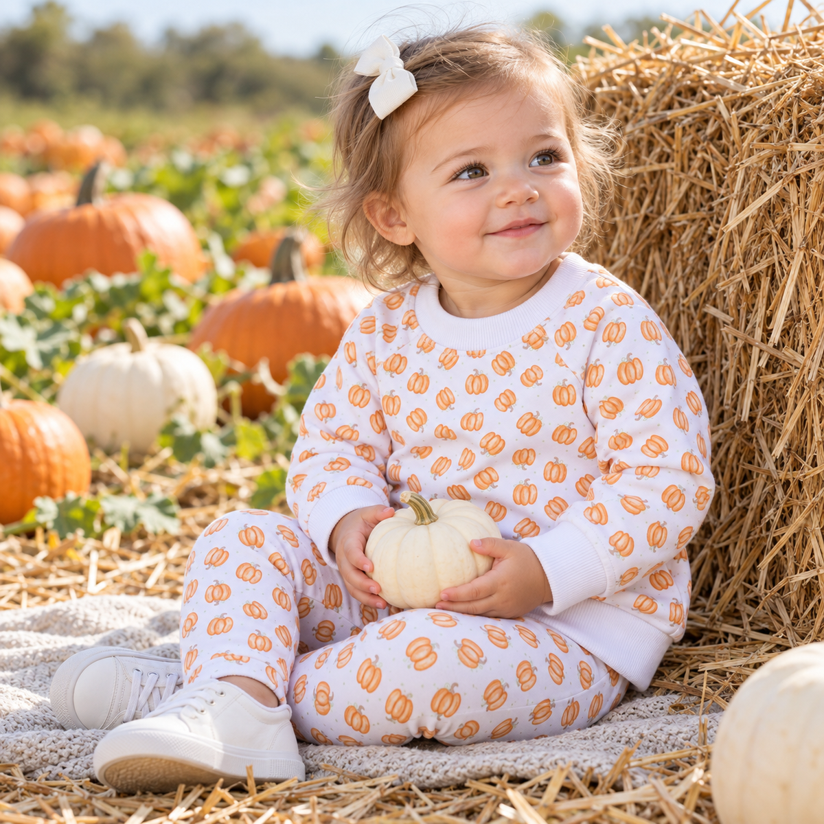 Magnolia Baby_Baby Pumpkin Print Pullover Sweatshirt_1