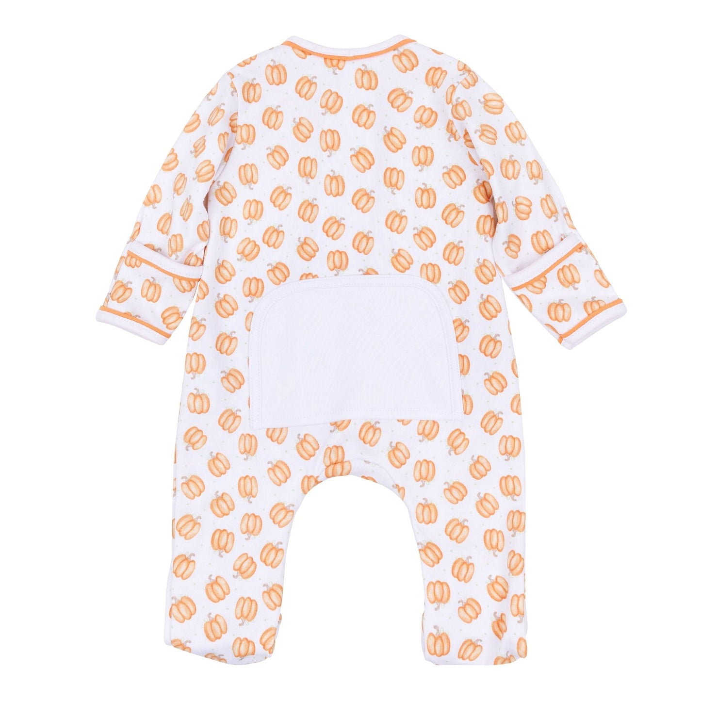 Magnolia Baby_Baby Pumpkin Print Zip Footie_4