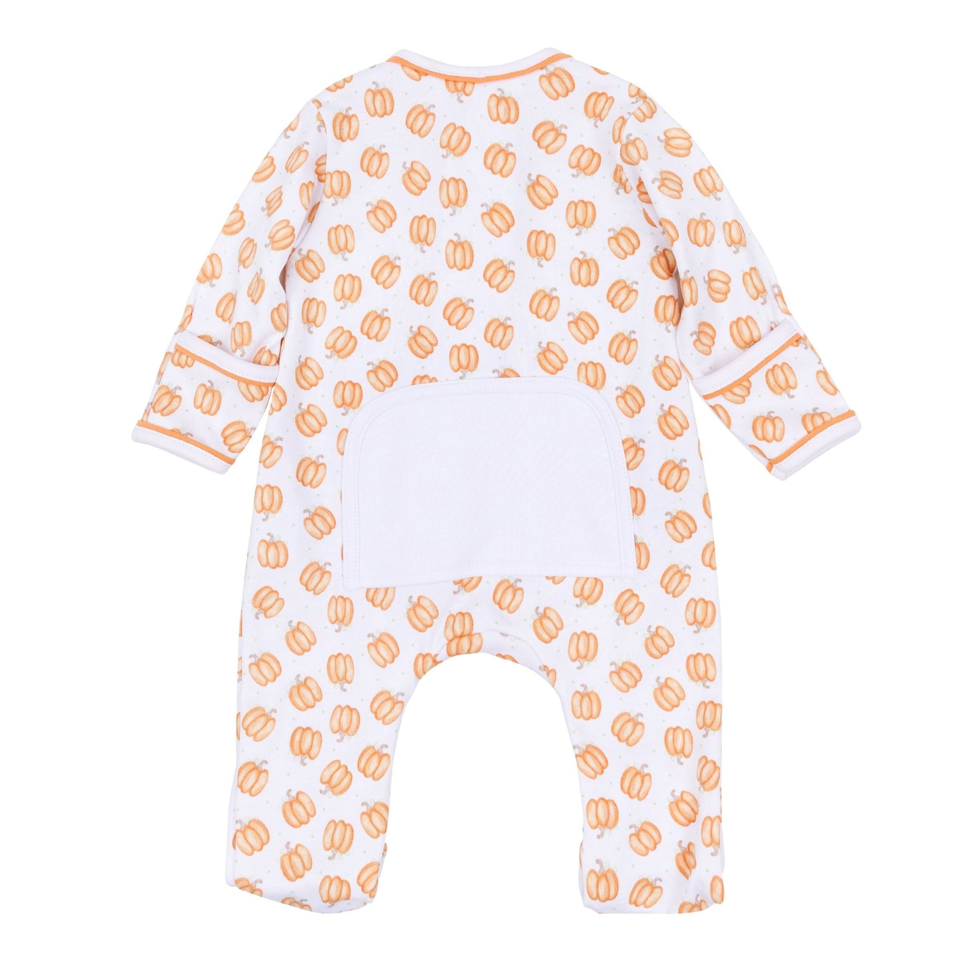 Magnolia Baby_Baby Pumpkin Print Zip Footie_4
