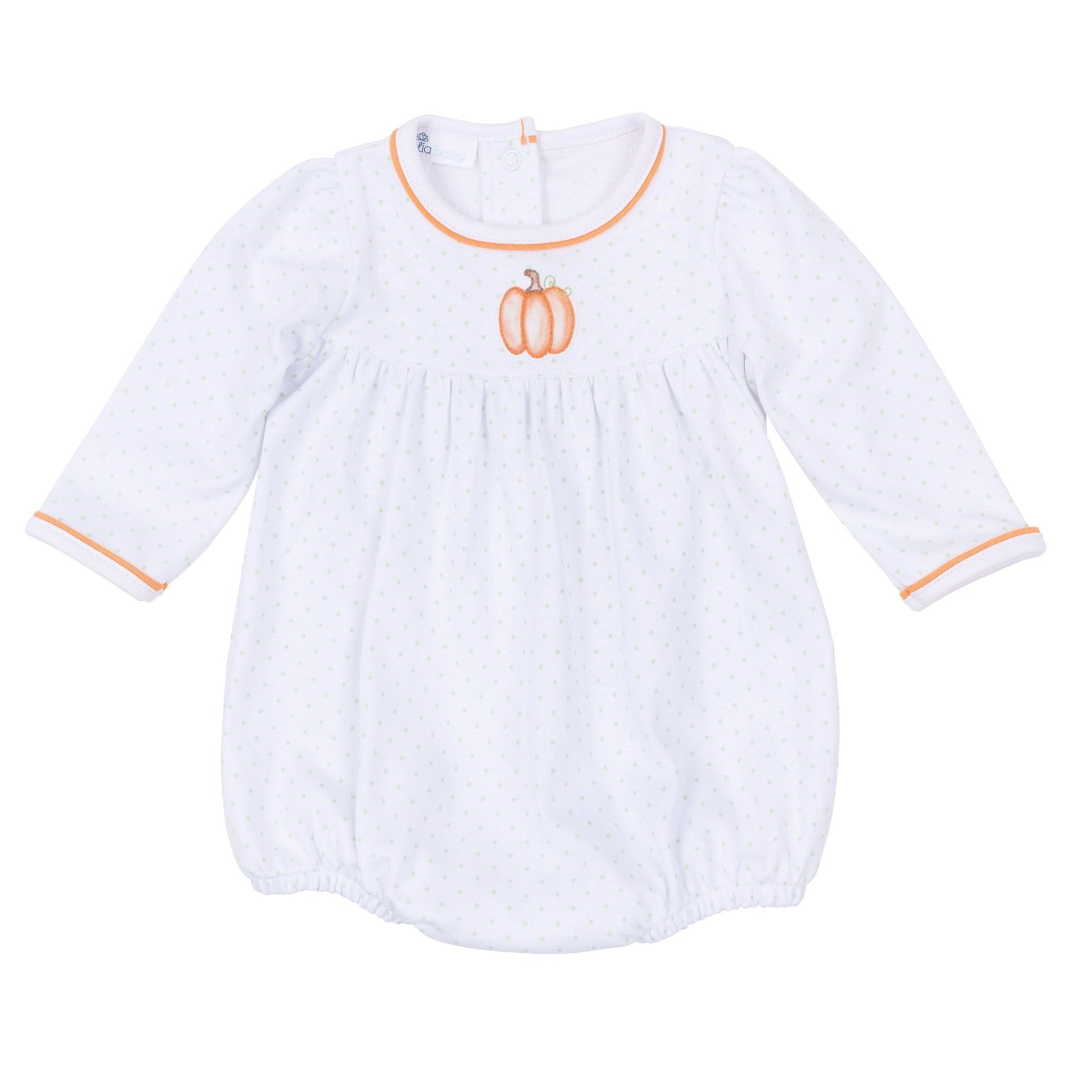 Magnolia Baby_Baby Pumpkin Ruffle Long Sleeve Bubble_1