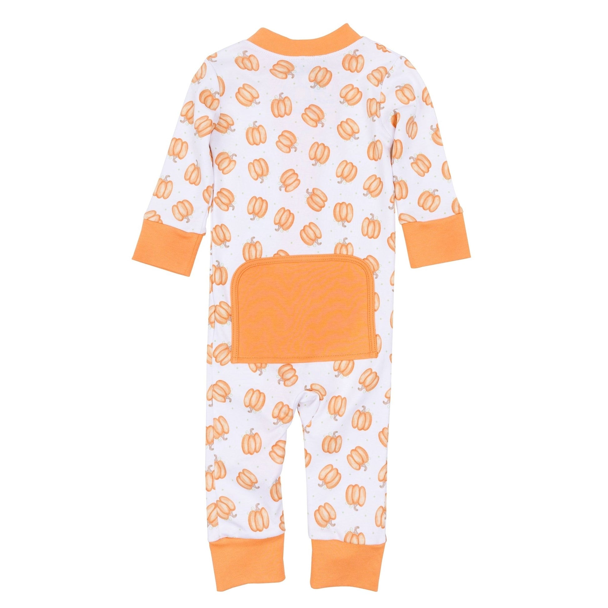 Magnolia Baby_Baby Pumpkin Zip Pajamas_3
