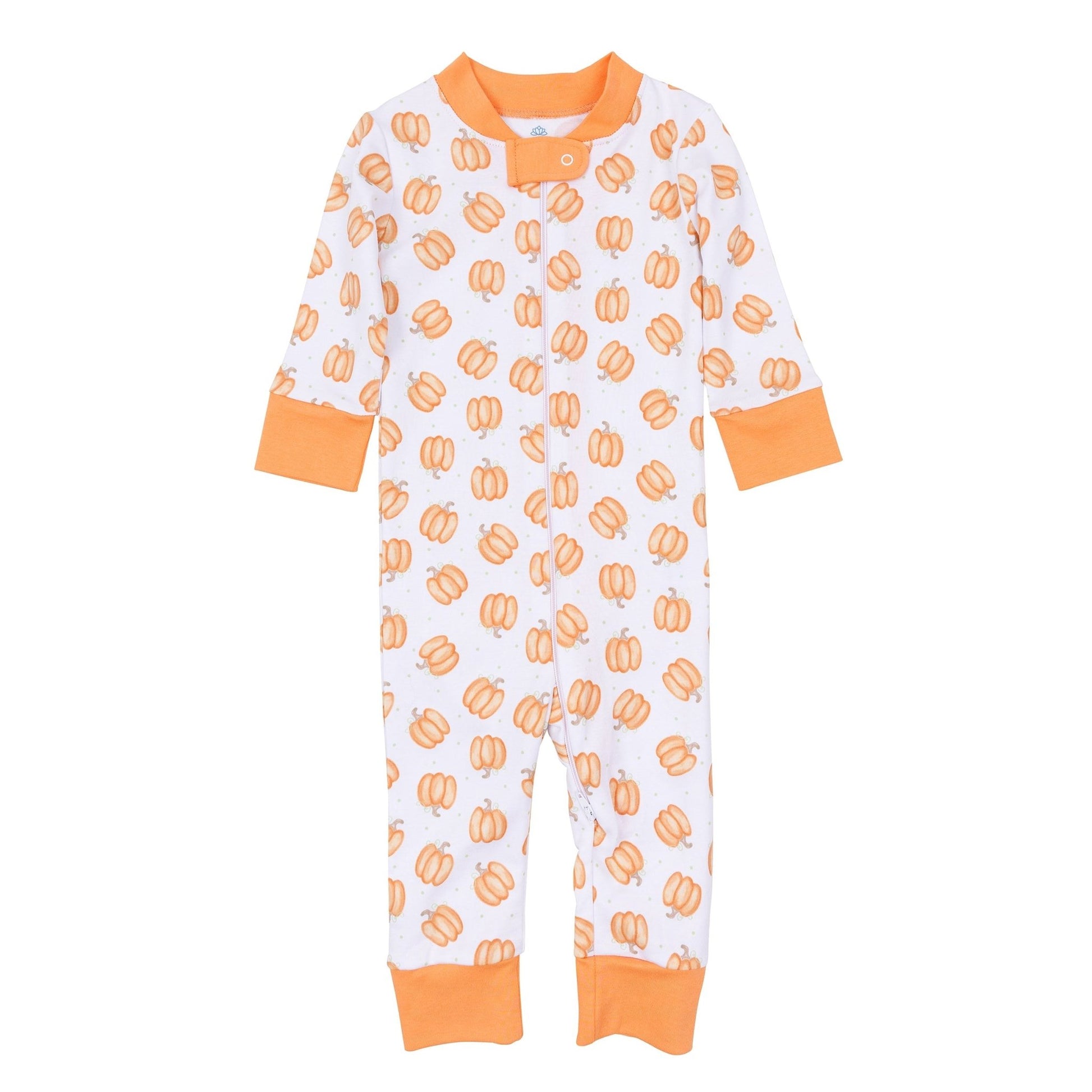 Magnolia Baby_Baby Pumpkin Zip Pajamas_1