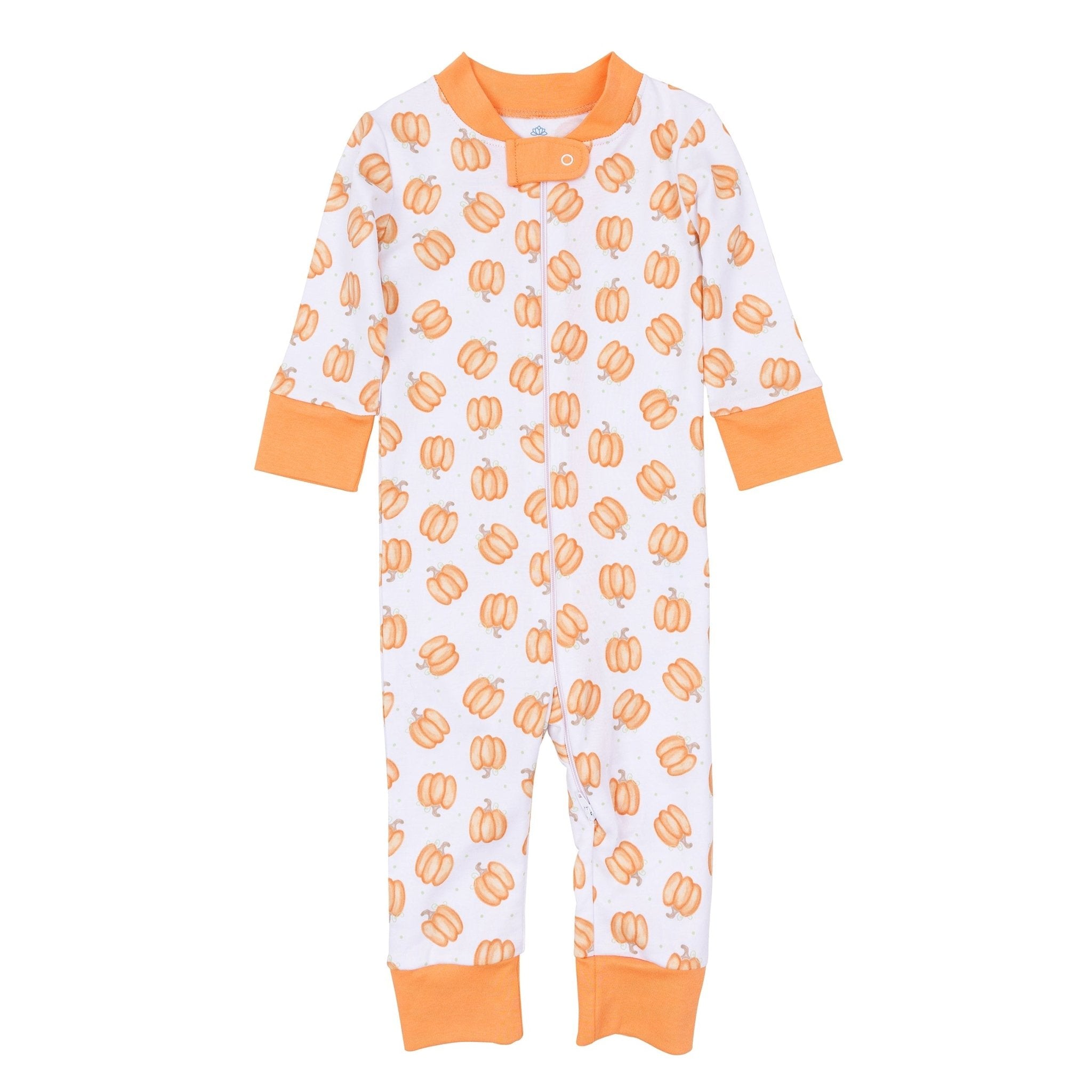Magnolia Baby_Baby Pumpkin Zip Pajamas_1