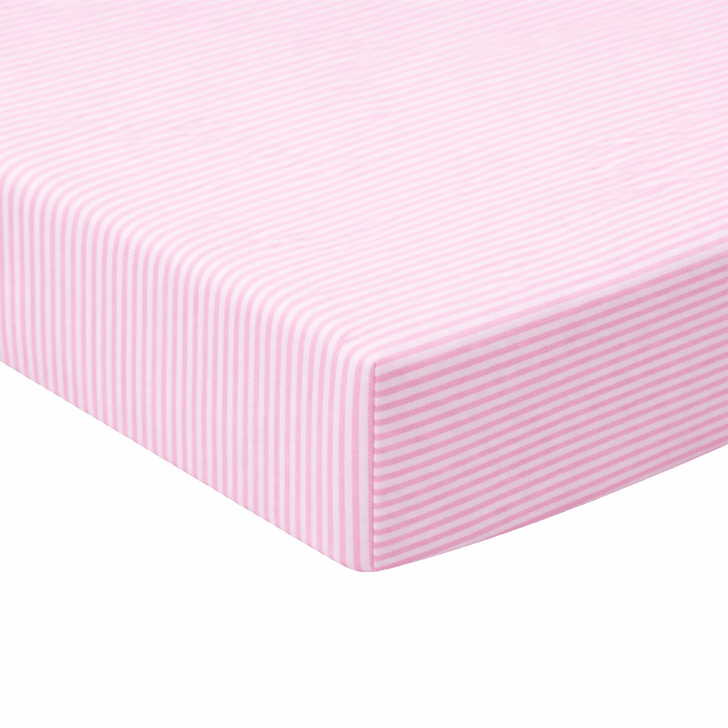 Baby Stripes Crib Sheet - Pink - Magnolia BabyCrib Sheets