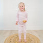 Baby Stripes Pink Long Pajamas - Magnolia BabyLong Pajamas