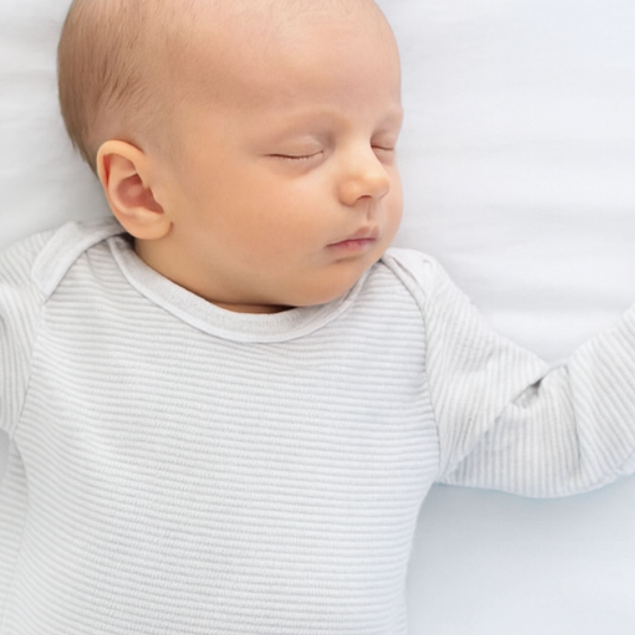 Baby Stripes Silver Lap Gown - Magnolia BabyGown