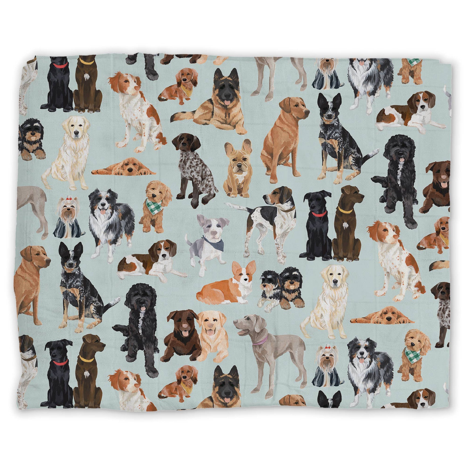 1canoe2 | One Canoe Two Paper Co._Baby Swaddle Blanket - Furry Friends Dogs_2