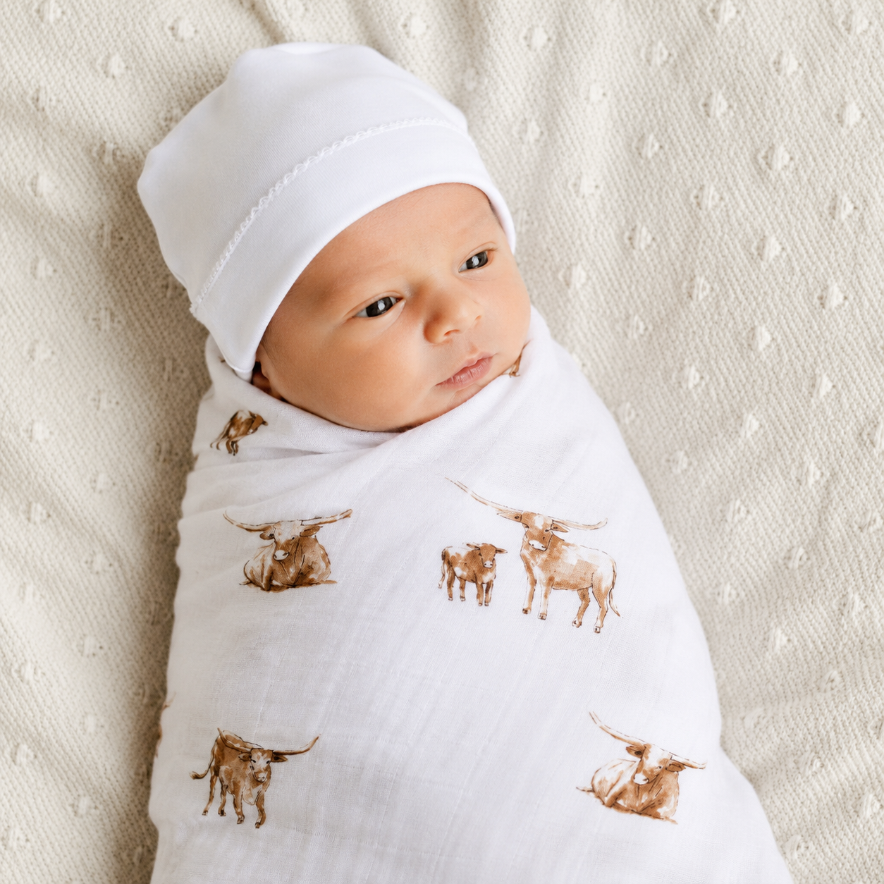 Longhorn Swaddle Blanket
