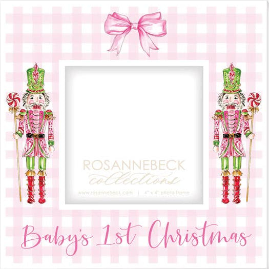 Baby Girl First Christmas Nutcracker Frame