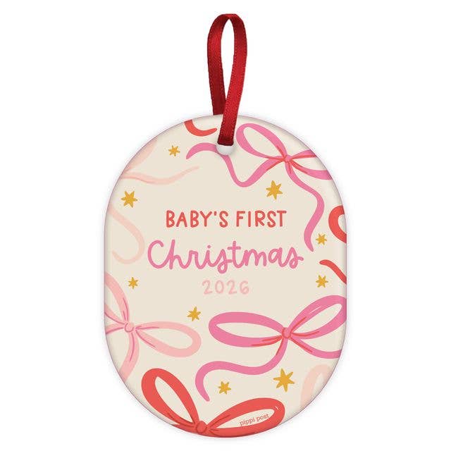 Baby's First Christmas 2026 Ornament - Pink